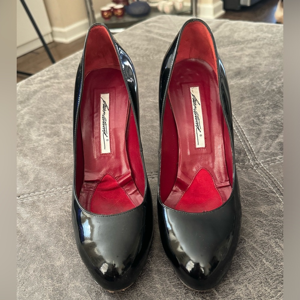 Black Patent Brian Atwood Pumps